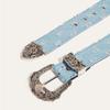 Korean Style Metal Buckle Belts Y2k Vintage Wide Belt Personality Retro Jeans Belt  Women