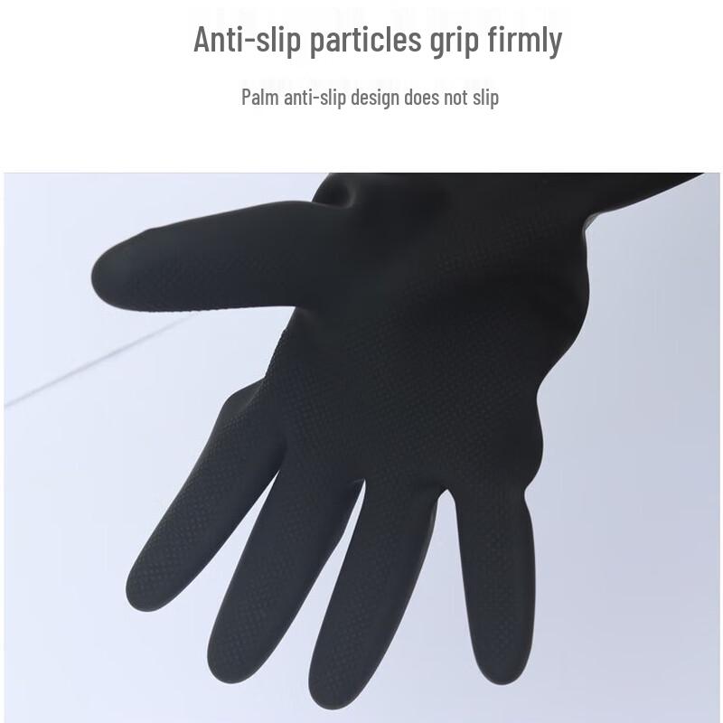Black Latex Household and Work Gloves
