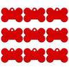 KIYUE 100 Pcs Blank Bone Shaped Dog Tag Cat Tags Personalized Small Pet ID Aluminum Alloy Label Name Plate