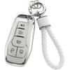 Ford Key Fob Cover with Keychain, Soft TPU Key Case Protection Fit for F150 Explorer Mustang Edge Lincoln MKZ MKX