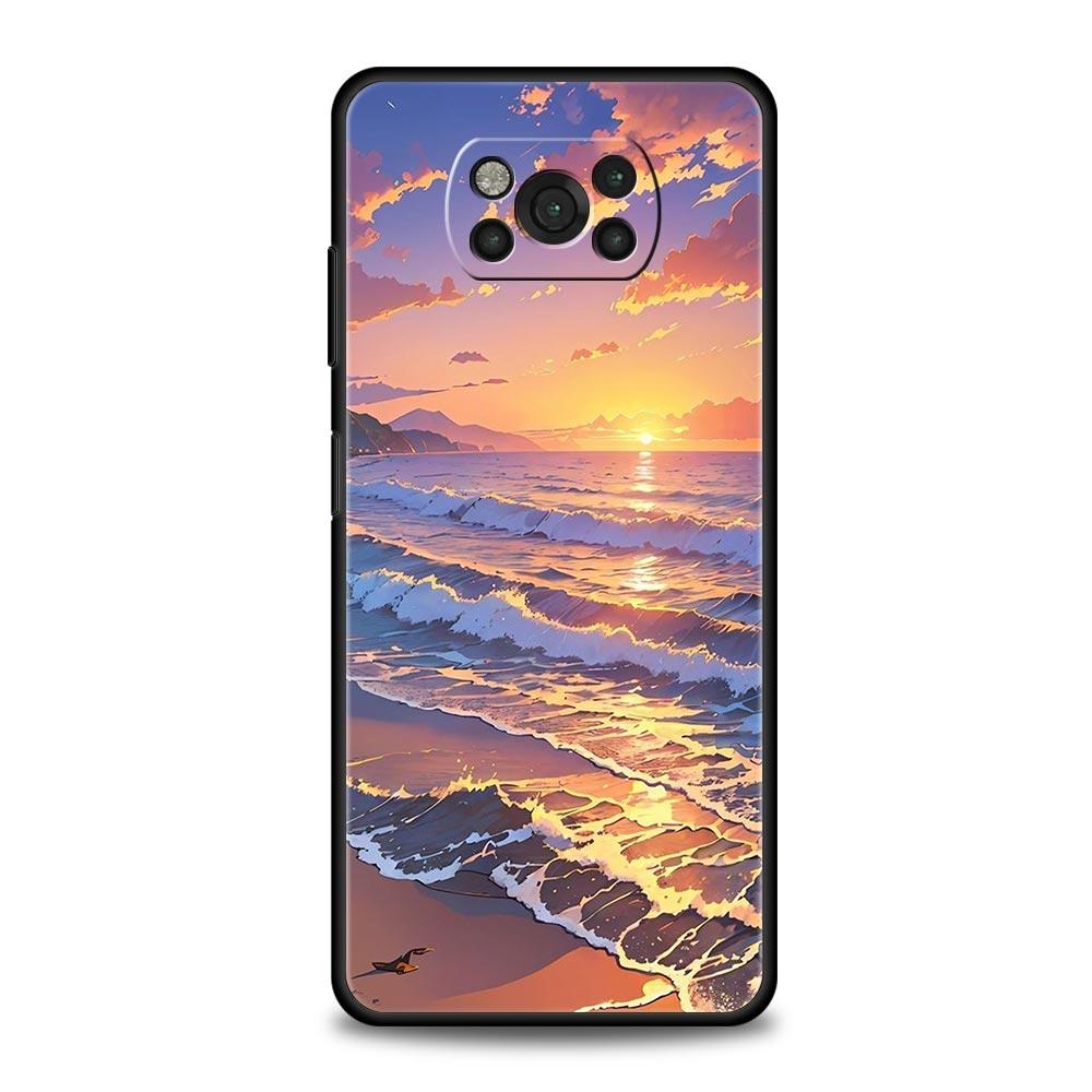 Летний чехол Sky для чехла телефона для Xiaomi Poco X6 X5 Pro X4 X3 NFC F5 Pro F4 F3 GT M5 M4 Pro 5G M3 C51 C50 C55 Чехол
