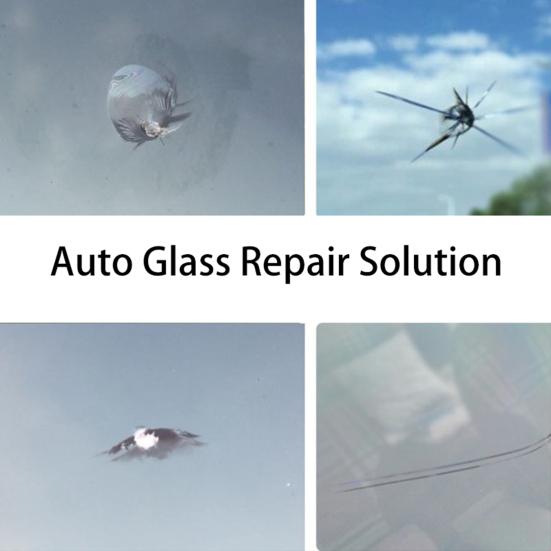 2Pcs Safe Crack Repair Fluid Spread Evenly Convenient Car Window Glass
