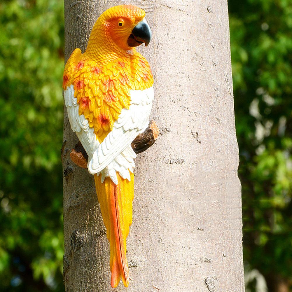 Тропический попугай декоративная статуя птицы из смолы садовый орнамент декор настенный кулон декор для дома C6Z9