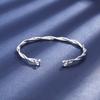 S999 Foot Silver Mobius Ring Bracelet, Simple and Young Style Bracelet, Unique Design, Interwoven Bracelet Trend