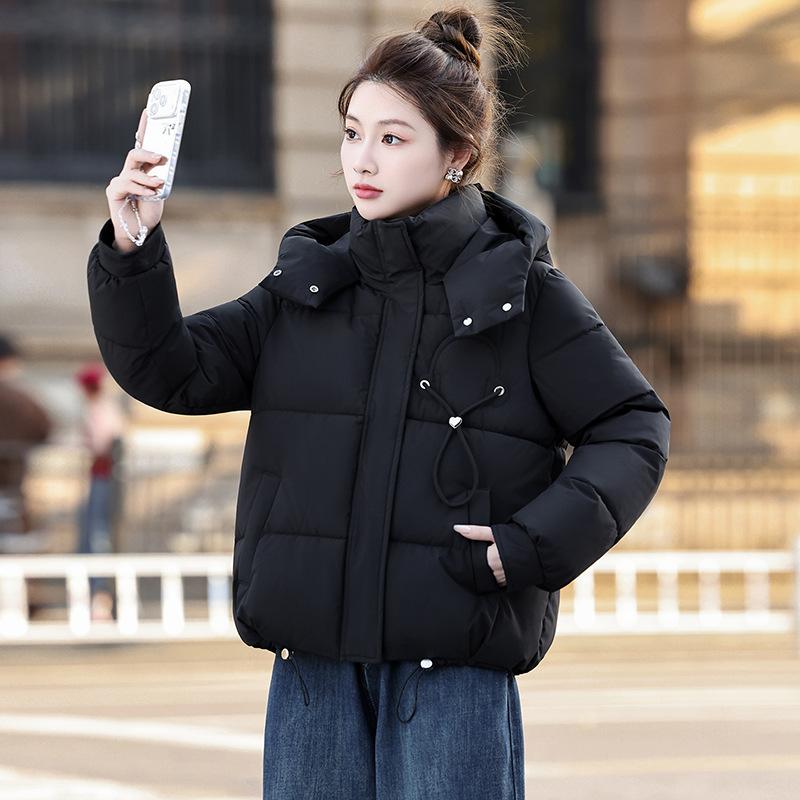 Short hooded padded jacket winter new slim fashion thickened versatile padded jacket women's coat tide