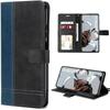 Case for Xiaomi 12T - 12T Pro - Scratch-Resistant Case Two-Tone Leather Effect Navy Blue-Black