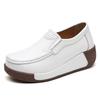 Осенние женские туфли на плоской подошве, женские кроссовки на платформе, мокасины, женская обувь из натуральной кожи, женские лоферы на танкетке
