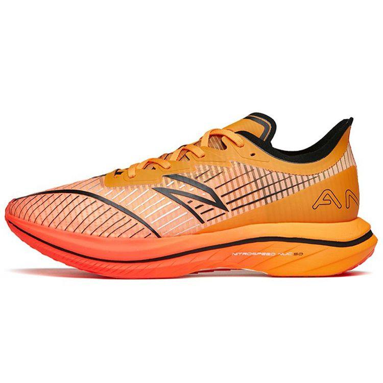 Anta C202 GT Nitrogen Speed Technology Carbon Plate Running Shoes Women Sneakers Orange Black 122145589S-6