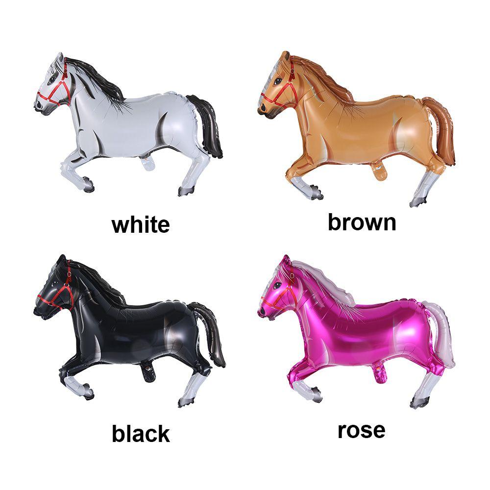 Принадлежности для детского праздника, дня рождения, надувные игрушки, воздушный шар в виде лошади, алюминиевый шар в форме лошади