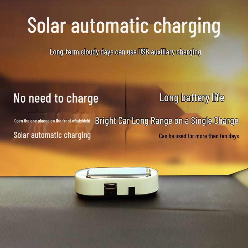 Универсальный светодиодный автомобильный салонный противоугонный имитирующий солнечный предупреждающий свет