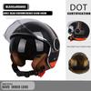 Сертификация DOT Мотоциклетный Casco Go Kart Скутер Мотор-фургон Мотоциклетные шлемы с двумя линзами Винтажные шлемы Four Seasons Racing Half Helmet