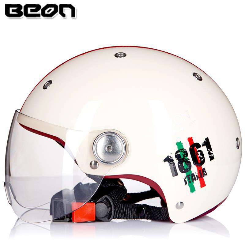 BEON B103 Сертифицированный 3C Унисекс Полушлем для Мотоциклов и Электросамокатов - Всесезонный Защитный Шлем