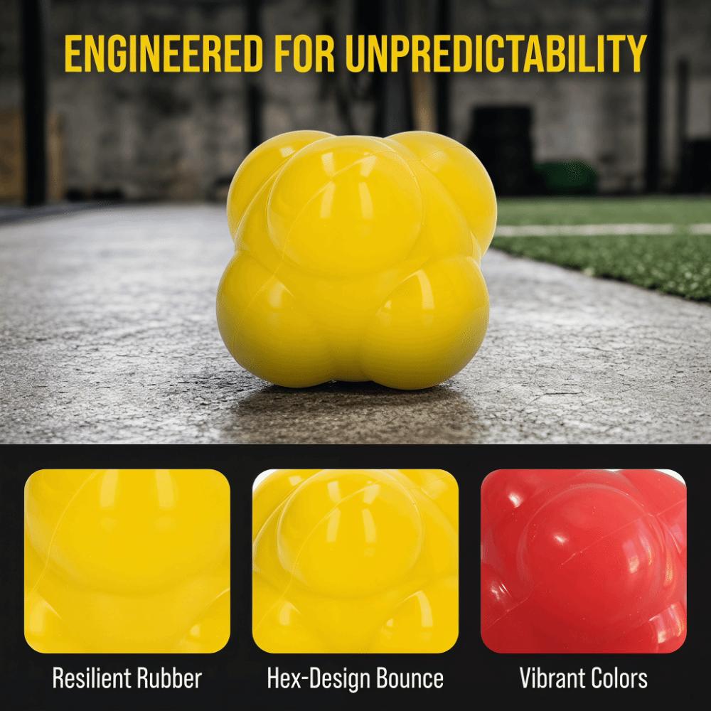 Natural Rubber Reaction Ball High Bounce Training Ball Portable Agility Ball Indoor Outdoor