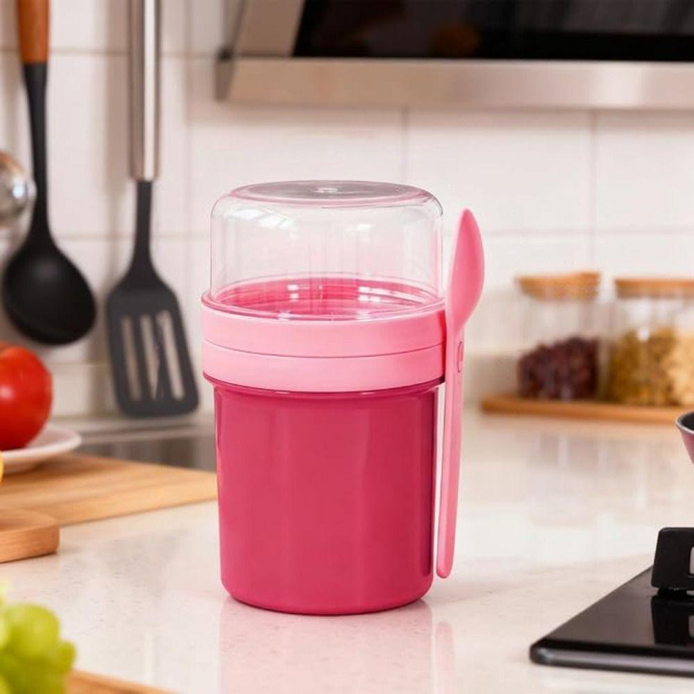 with Spoon Oatmeal Cup Dressing Holder Yogurt Container Kitchen Tableware Breakfast Cup Snack