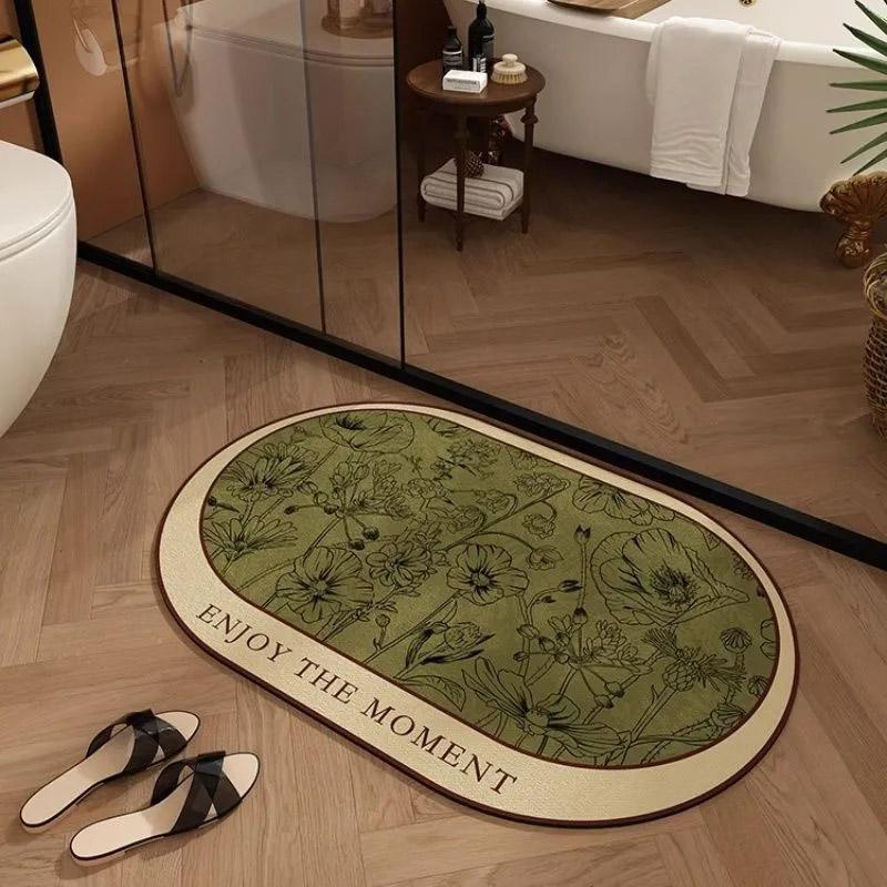 Carpet Rugs Bathroom Non-slip Absorbent Carpet Bedroom Plush Rugs Kitchen Floor Rugs Washable Quick Drying Carpet Rugs