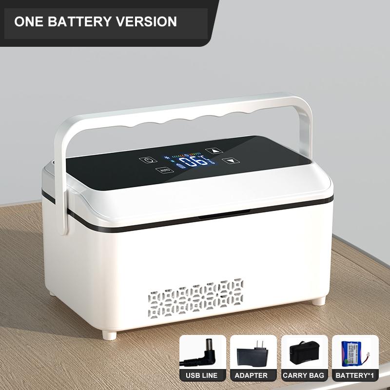 Портативный мини-холодильник с инсулином для дома, автомобиля, путешествий, 2-8 ℃ градусов, USB перезаряжаемый холодильник, чехол 10200 мАч