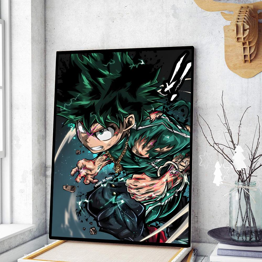 Midoriya Izuku Deku My Hero Academia Классические винтажные постеры Whitepaper Prints Posters Artwork Kawaii Room Decor
