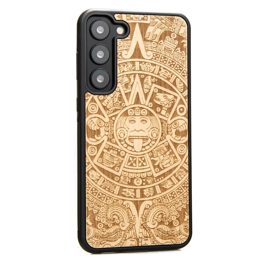 Bewood Wooden Case for Samsung Galaxy S23 Plus Aztec Calendar Aniegre