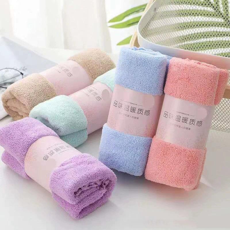 Прочное и толстое коралловое флисовое полотенце, мягкое и не линяет, хорошо впитывает влагу