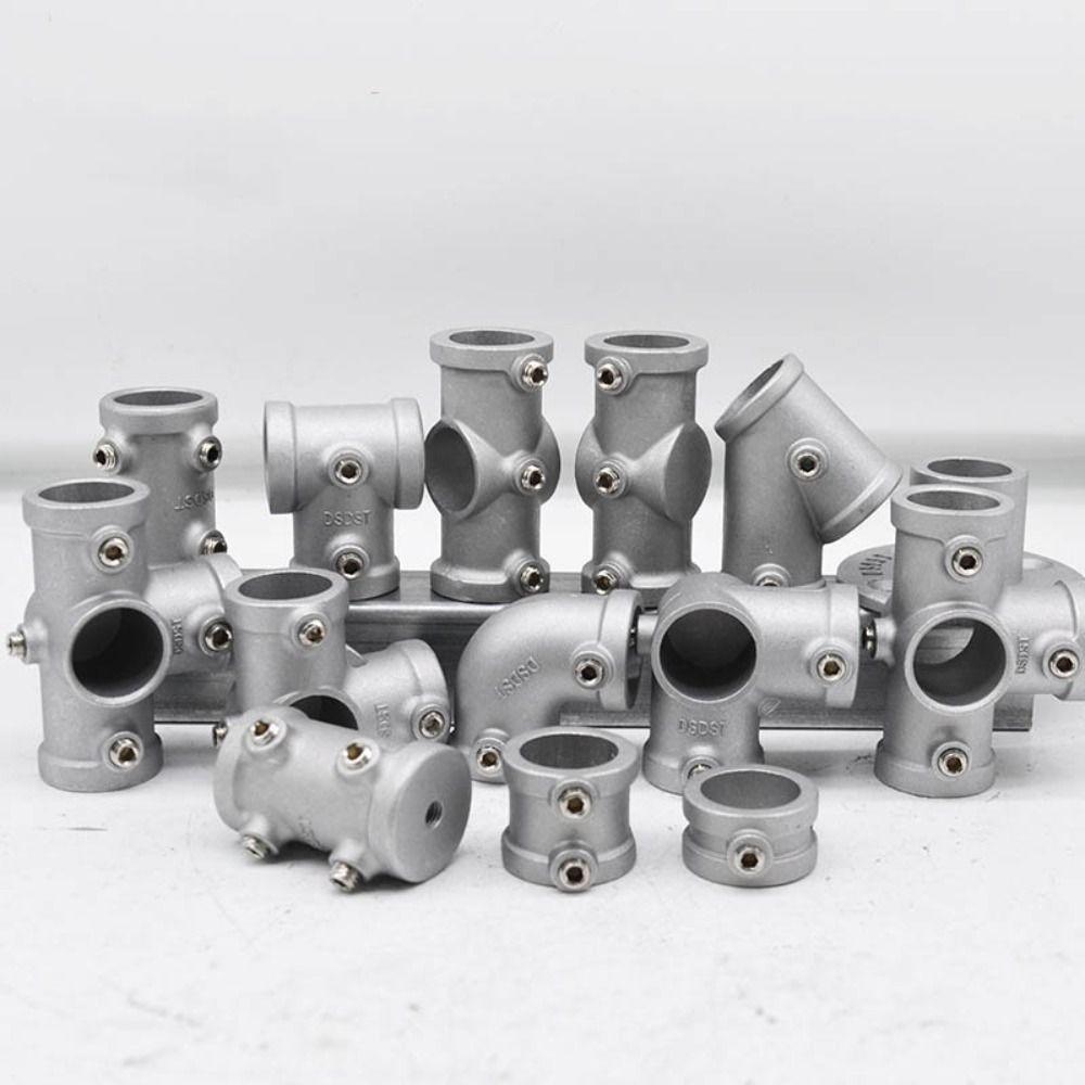 1\2''/3\4" Frame Fasteners Aluminum Alloy Steel Circular Pipe Connector Steel Tube Shelf