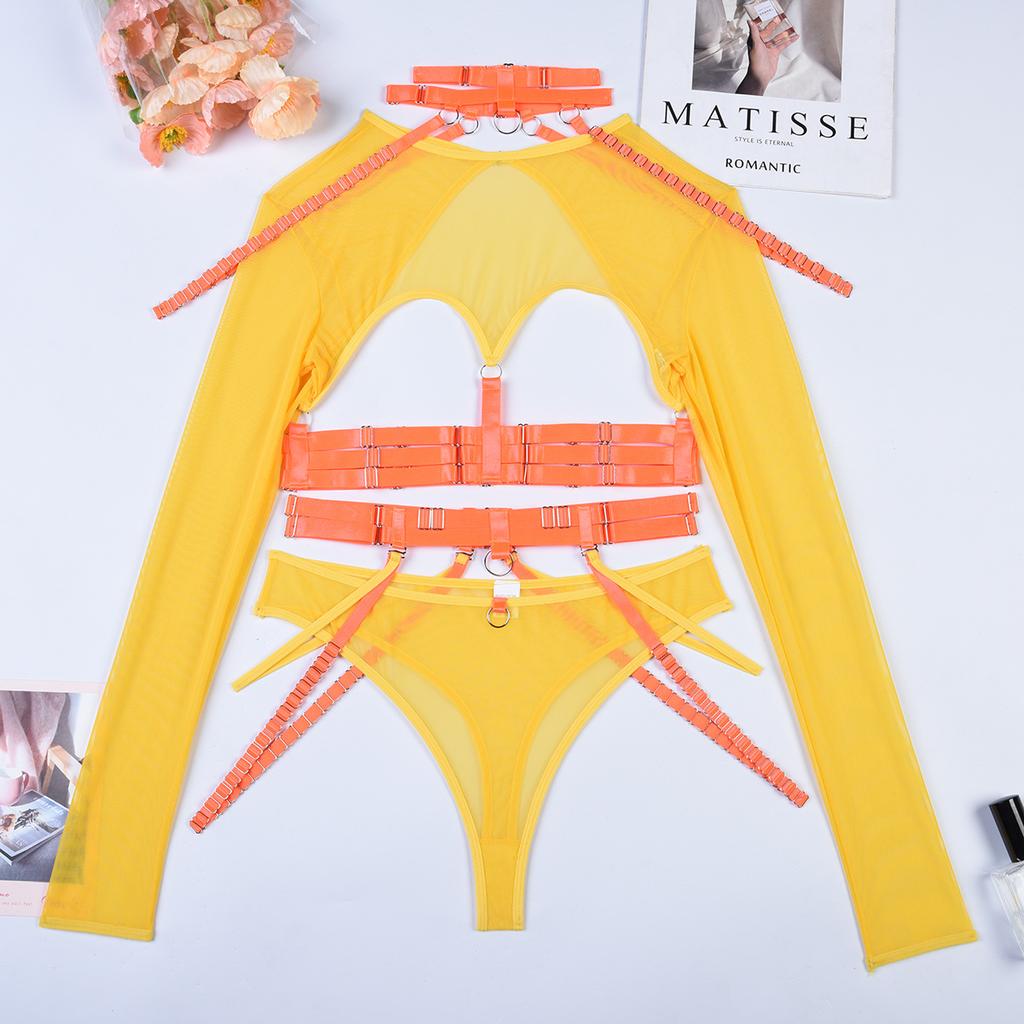 Порно белье Женское тело Косплей Сексуальный готический открытый бюстгальтер трусики Комплект нижнего белья с вырезами Горячая эротика Экзотическая одежда Костюмы