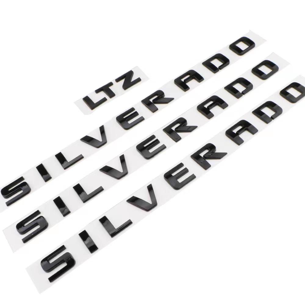 ABS Letters Emblem SILVERADO LTZ Applicable to Chevrolet Car Styling Fender Truck Badge Nameplate Logo Sticker XF1