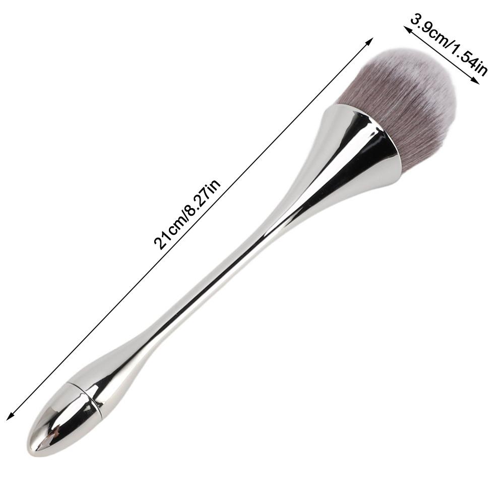 2pcs Soft Bristles Nail Art Powder Brush Ergonomic Handle Powder Remover Brush Nail Art Application