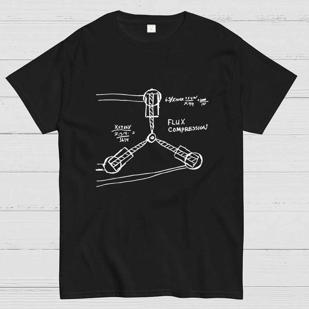 Flux Capacitor Sketch From Back To The Future Cotton Casual Cool Loose T-Shirt