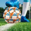 Blue Smurfs Print Size 5 Soccer Ball, PU Wear Resistant Football for Match Training and Daily Practice, Birthday Gift for Soccer Fans