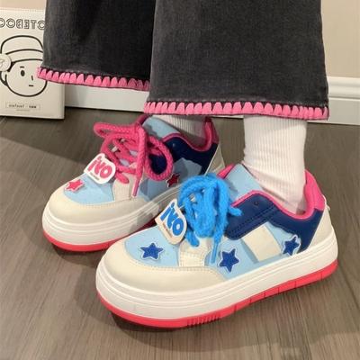 Осенние туфли Mandarin Duck на платформе Star Little White Shoes Женские студенческие универсальные туфли Niche Original Casual Board Shoes Женские