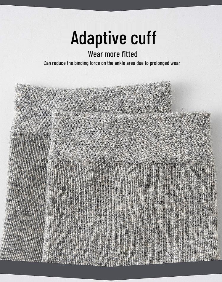 Мужские хлопковые носки до середины икры Youyuan, устойчивые к запаху, антибактериальные и дышащие с ароматерапией полынью, влагоотводящие однотонные.