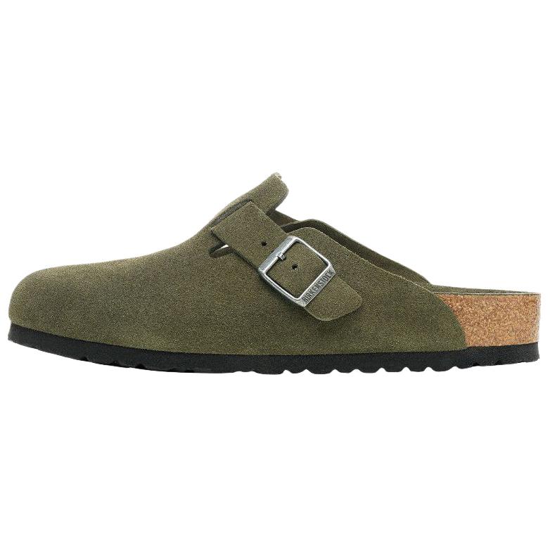 Birkenstock Бостонские мягкие тапочки с стелькой из ЭВА, устойчивые к истиранию, с закрытым носком, унисекс, зеленые, узкие 1030892