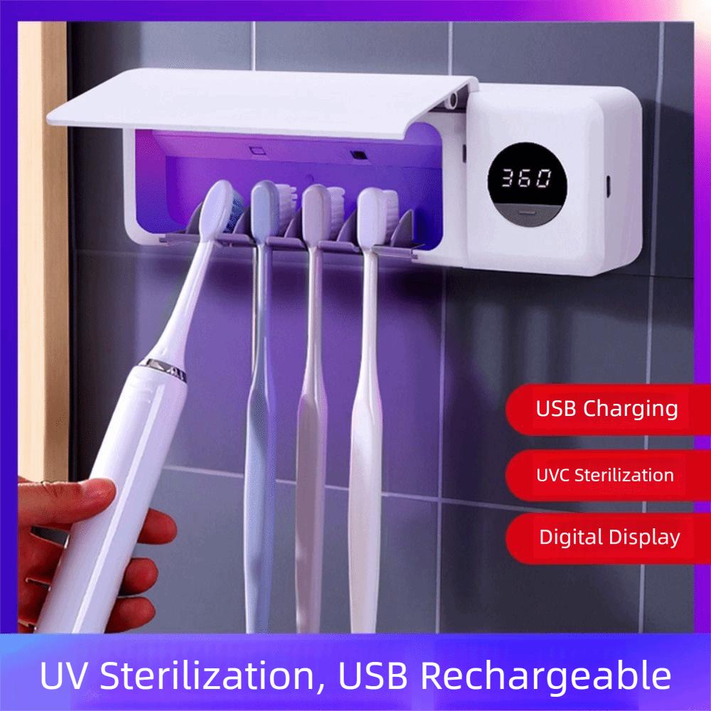 Intelligent Sterilization Electric Toothbrush Sterilizer 4 Slots Smart Toothbrush Rack Oral Health