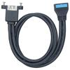 0,5 м двухслойный разъем USB3.0 с фиксированным винтовым отверстием для 20-контактного углового удлинительного кабеля
