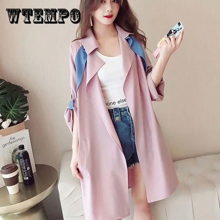 Весенняя ветровка большого размера, модное пальто, мягкий свободный топ, повседневная удобная женская одежда, длинная