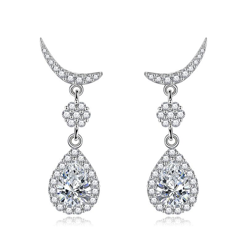 BELLA BOX Fashion Color Series Water Drop Pear Shaped Earrings Lady Wedding Engagement Jewelry Gifts