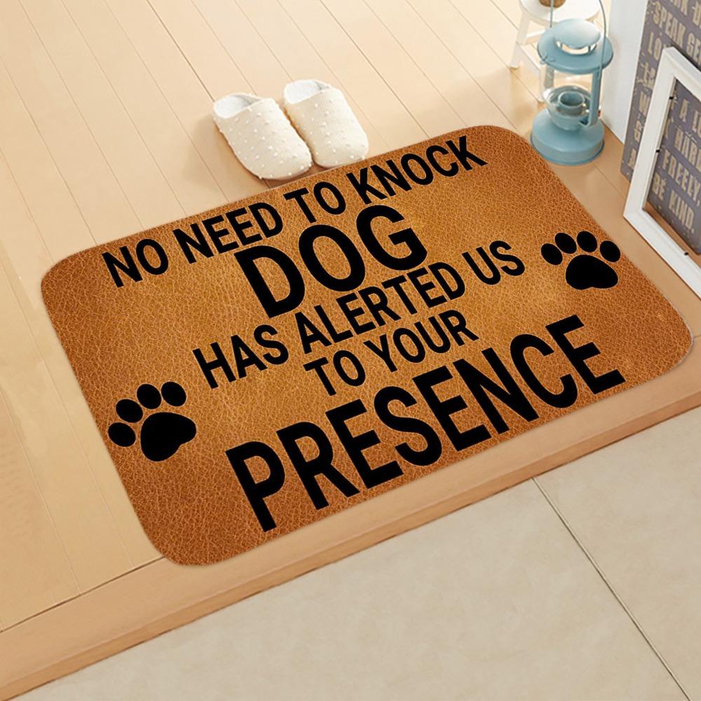 Funny Quote Flannel Doormats, Unique Dog Treats Wine Home Sayings Creative Entrance Decor Soft Floor Mats for Porch and Home