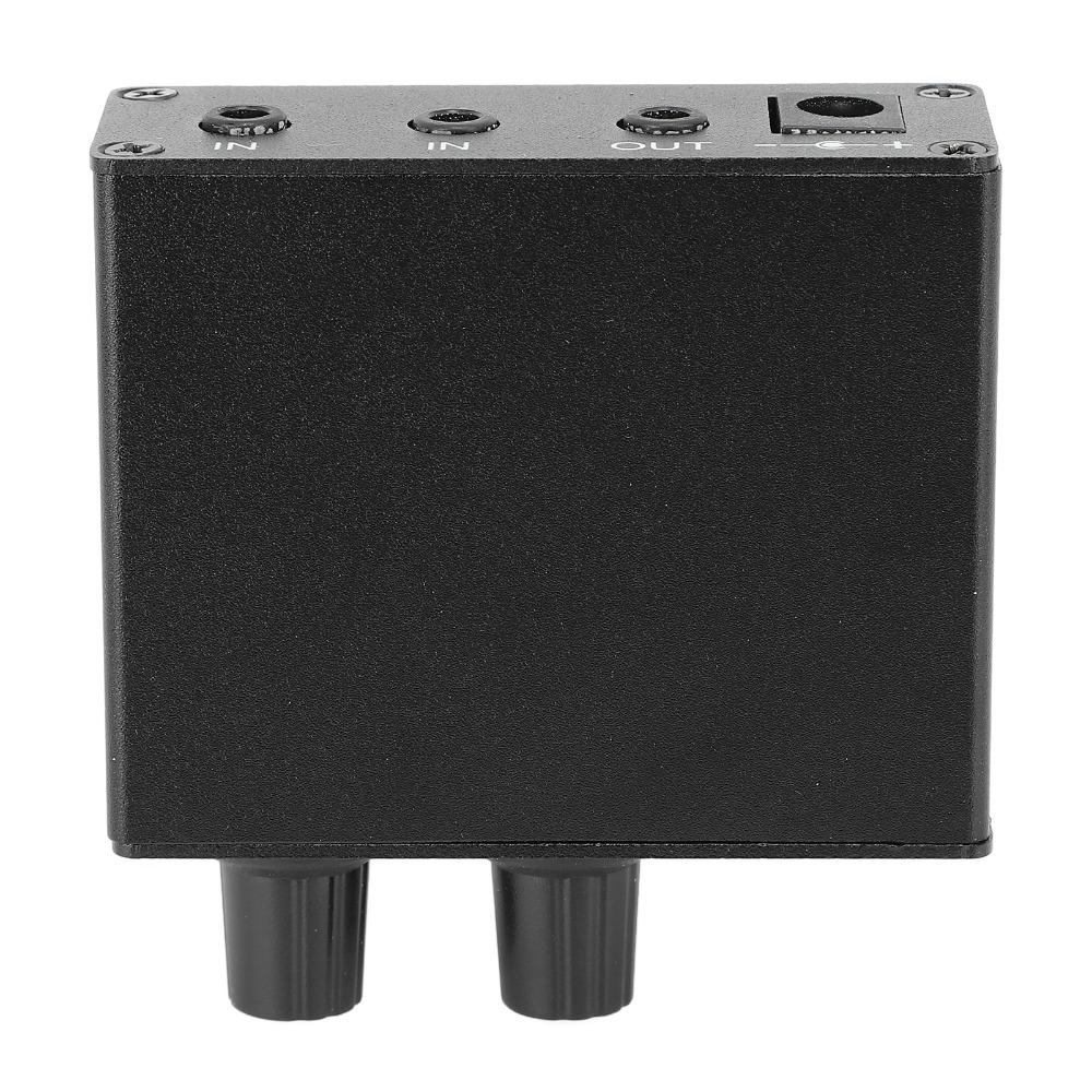Independent Volume Control Small Sound Mixer 3.5mm Dual-Channel Stereo Mixer  For Headphone