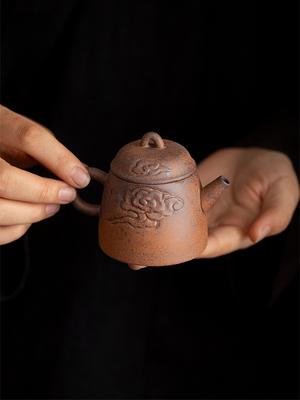 Старая Каменная Грязь Грубая Керамика Форма Чайник Ретро Чайник Чайник для Чая Чайная Церемония Заваривание Чая Одиночный Чайник Чайная Церемония