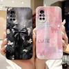 For Huawei Nova 8 8i Beautiful Bow Rose Painting Phone Case For Huawei Nova8 Nova8i Shockproof Soft Silicone Cases
