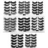Woman Natural Long Volume Fluffy Wispies Eye Lash Extension 3D Mink Hair False Eyelashes Crisscross