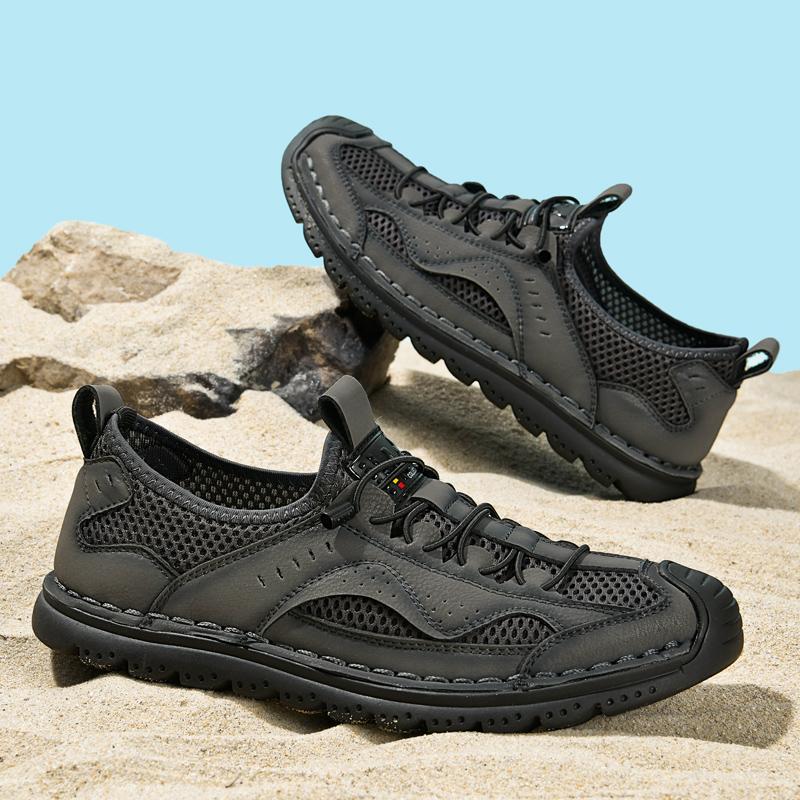 Мужская повседневная обувь с дышащей сеткой, мужские лоферы, удобная обувь для вождения, мокасины, мужская обувь на плоской подошве