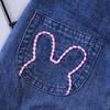 Children's Cartoon Five Bears & Rabbits Denim Overalls for Spring/Autumn