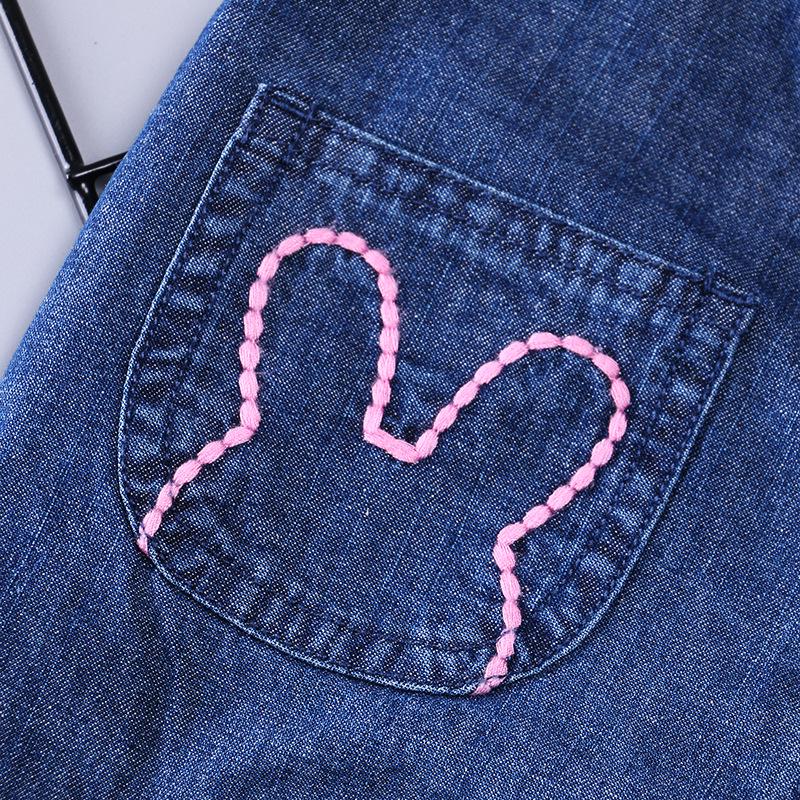 Children's Cartoon Five Bears & Rabbits Denim Overalls for Spring/Autumn