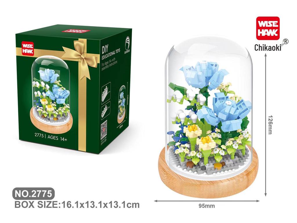 Micro Particle Building Blocks: Sunflower and Rose Bouquet for Valentine's, Qixi, Teacher's Day, and Christmas.