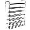 VidaXL Shoe Rack with 7 Shelves Metal and Plastic Black