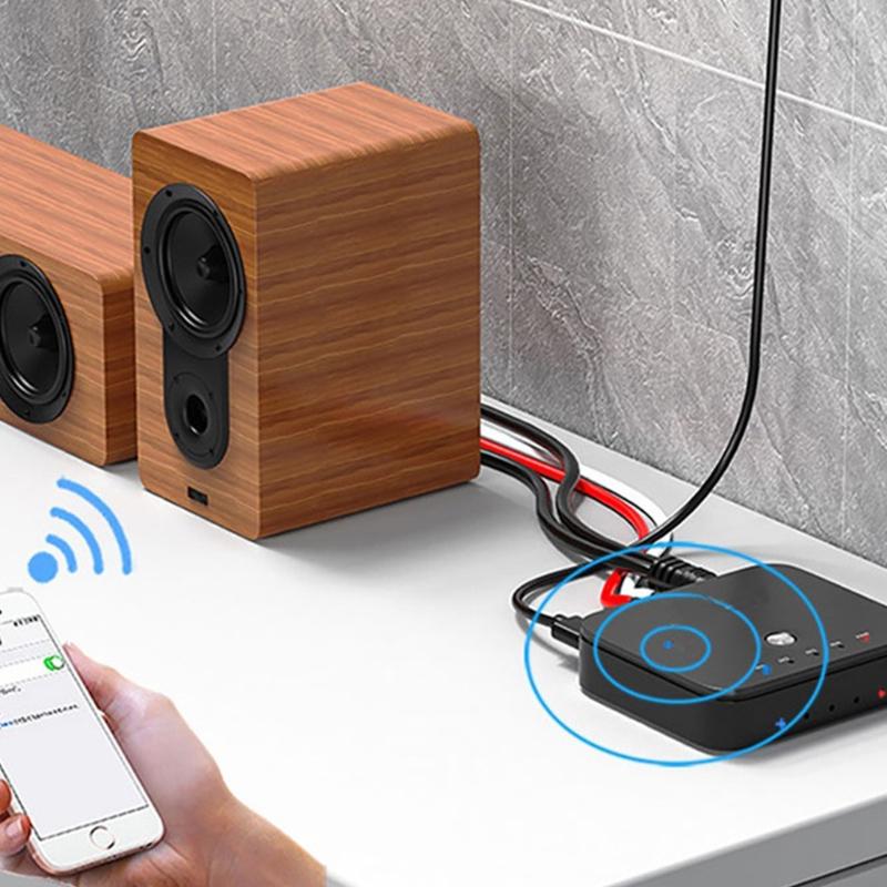 HIFI-Беспроводной Bluetooth-совместимый 5.0 4-портовый Стерео-Aux Переключатель Аудио Передатчик Приемник RCA Музыка 3-в-1 Адаптер 3,5 мм