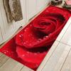 Супер мягкий коврик с 3D принтом розы, кухонные нескользящие коврики для гостиной, спальни, прихожей, коврик для беговой дорожки