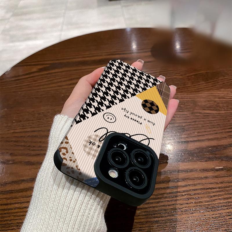 Персонализированный стильный кожаный мягкий силиконовый чехол с принтом для телефона, задняя крышка с полной защитой объектива камеры