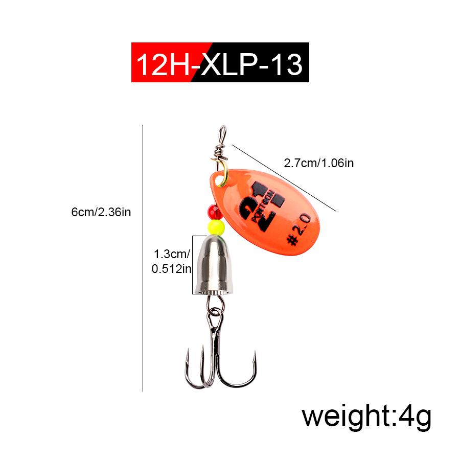 FISH KING Spinner Bait 3,9 г, 4,6 г, 7,4 г, 10,8 г, 15 г, приманки для ложки, металлические приманки для щуки с тройными крючками, искусственная приманка для окуня, рыболовная приманка